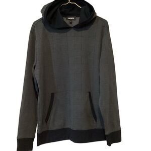 Express Herringbone Print Hoodie Medium